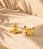 Dainty Butterfly Stud Earring - Image 3