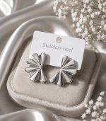 Silver Leaf Earrings - Image 2