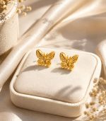 Dainty Butterfly Stud Earring - Image 2