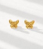 Dainty Butterfly Stud Earring - Image 4
