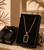 Black Inamel Necklace Mens - Image 2