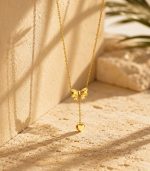 Bow Heart Necklace