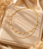 Double Layer Clover Necklace - Image 2