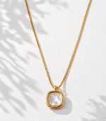 White Inamel Necklace Mens - Image 6