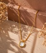White Inamel Necklace Mens - Image 4
