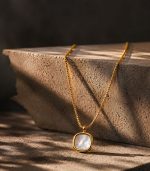 White Inamel Necklace Mens - Image 3