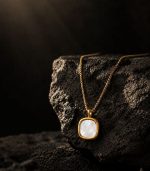 White Inamel Necklace Mens - Image 5