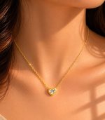 White Heart Necklace Set