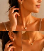White Heart Necklace Set - Image 2