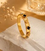 Black Clover Bangle Bracelet - Image 2