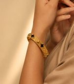 Black Clover Bangle Bracelet - Image 3