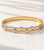 Gold Bangles With Gemstone - Image 2