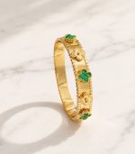 Green Clover Bangle Bracelet - Image 2