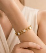 White Clover Bangle Bracelet - Image 3